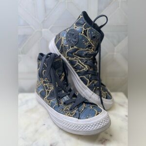 Women's Converse Chuck Taylor All Star Pat BO Black Flower Hi, 558373C Size 5.5